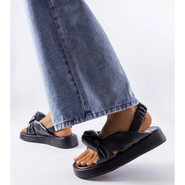 Sandalias de cuña negras de Clarice negro 2 Sandalias de cuña negras de Clarice negro 2