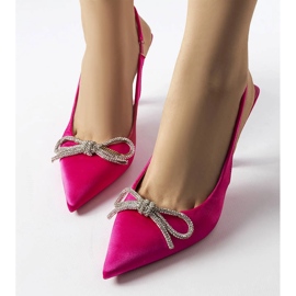 Tacones rosas con lazo Wildrose rosado 2
