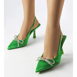Tacones verdes con lazo Wildrose 1