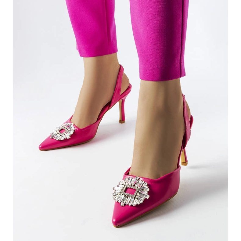 Salón Moïse con circonitas rosas rosado 1