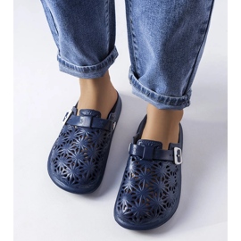 Chanclas de goma caladas azul marino de Peverell 2
