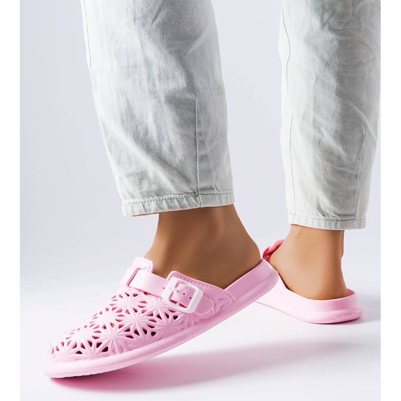 Chanclas de goma caladas rosas de Peverell rosado 1
