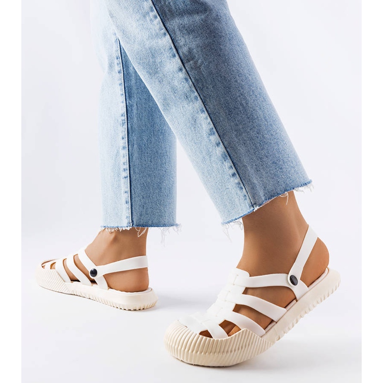 Sandalias de goma blancas Canton blanco 1