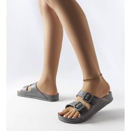 Chanclas de goma grises con hebillas de Eugene 2