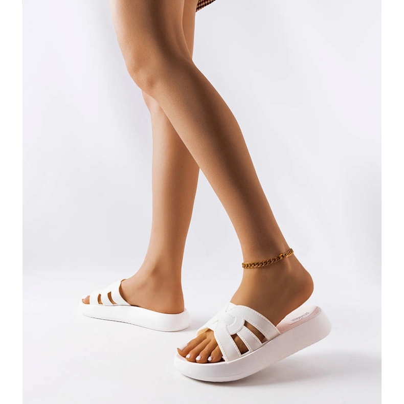 Zapatillas de casa de goma blanca Couert blanco 1