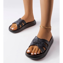 Chanclas Couert de goma negra negro 1