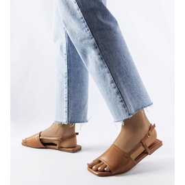 Sandalias marrones con punta cuadrada de Locust marrón 1