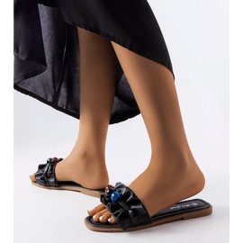 Chanclas con volantes negras de Fortier negro 2