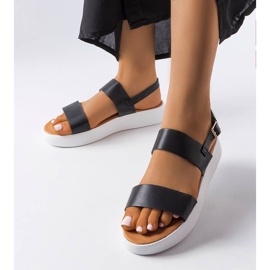 BM Sandalias de plataforma negras de Isaac negro 1