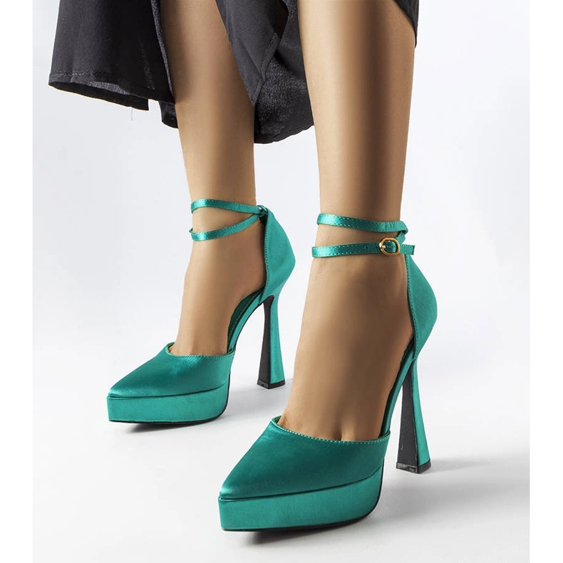 Zapatos de tacón verde Dallas 1