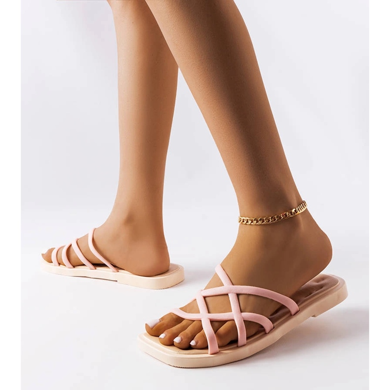 Chanclas de goma rosa Pearlman 1