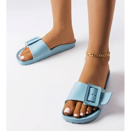 Chanclas de goma azules con hebilla de Nelm 1 Chanclas de goma azules con hebilla de Nelm 1