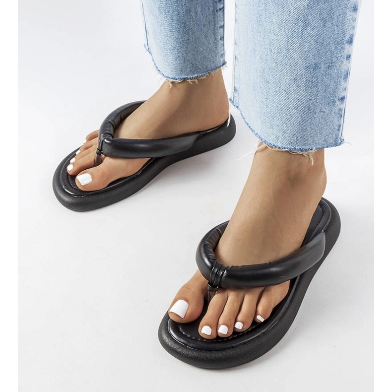 Chanclas negras gruesas Smithfield negro 1 Chanclas negras gruesas Smithfield negro 1
