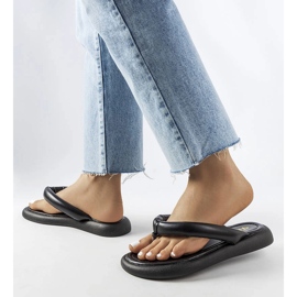 Chanclas negras gruesas Smithfield negro 2