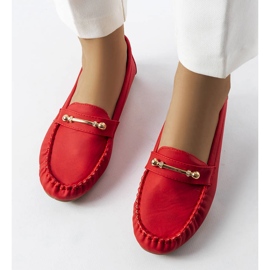 Mocasines rojos con acabado mate de Sorel 2