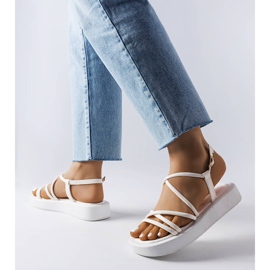 Sandalias de plataforma blancas de Brunelle. blanco 1