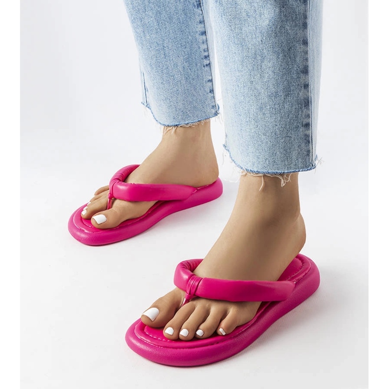 Chanclas plataforma Y223-2 Fucsia rosa 1
