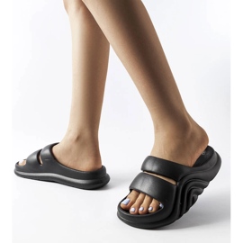 Chanclas de goma negras de Geneve negro 2 Chanclas de goma negras de Geneve negro 2