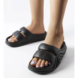 Chanclas de goma negras de Geneve negro 1 Chanclas de goma negras de Geneve negro 1