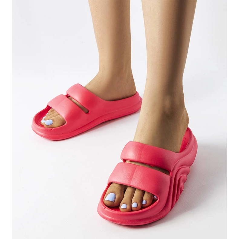 Chanclas de goma rosa oscuro de Geneve 1