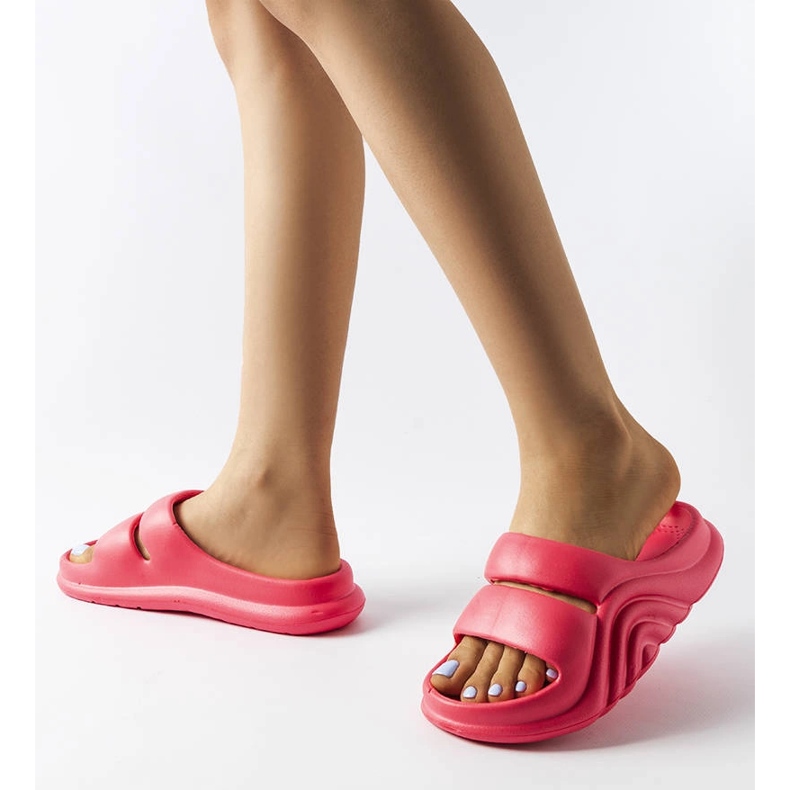 Chanclas de goma rosa oscuro de Geneve 2