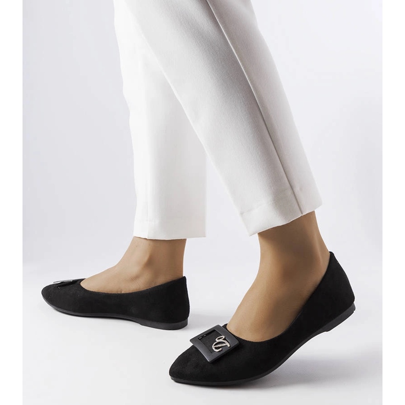 BM Bailarinas negras decoradas con pedrería de Fleming negro 1