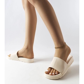 Chanclas de goma beige de Sabourin 2 Chanclas de goma beige de Sabourin 2