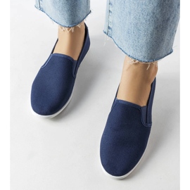 Zapatillas de tela azul marino de Quincy 2