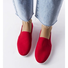 Zapatillas de tela rojas de Quincy rojo 1