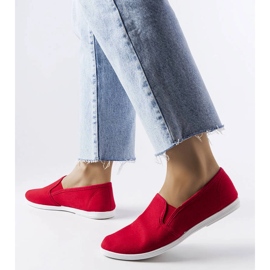 Zapatillas de tela rojas de Quincy rojo 2