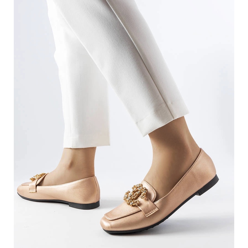 Mocasines dorados con pedrería de Neuer 1 Mocasines dorados con pedrería de Neuer 1