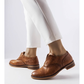 Zapatos brogue beige LS5379 Camel marrón 1