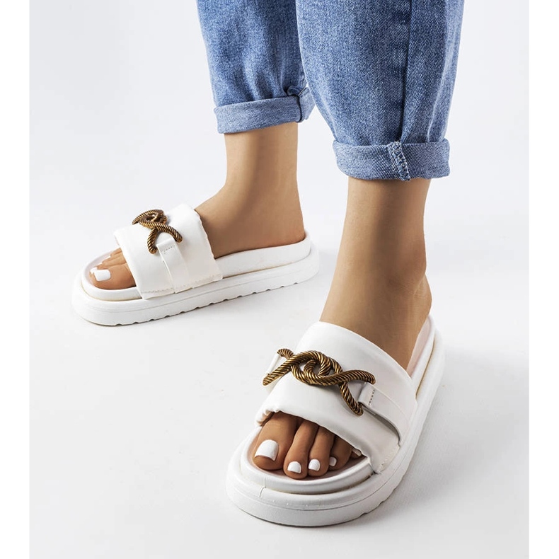 Sandalias de plataforma blancas de Frédérique blanco 1