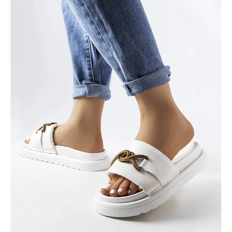 Sandalias de plataforma blancas de Frédérique blanco 2