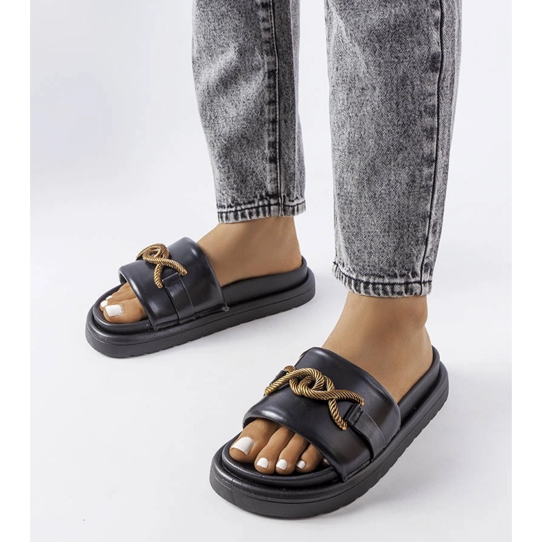 Sandalias de plataforma negras de Frédérique negro 1