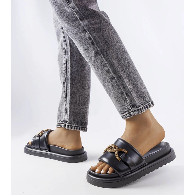 Sandalias de plataforma negras de Frédérique negro 2