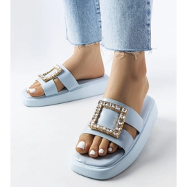 Chanclas Fusbert con strass azul 1 Chanclas Fusbert con strass azul 1
