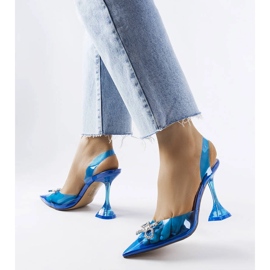 Zapatos de salón transparentes azules de Girard 1