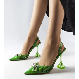 Zapatos de salón transparentes verdes de Girard 1