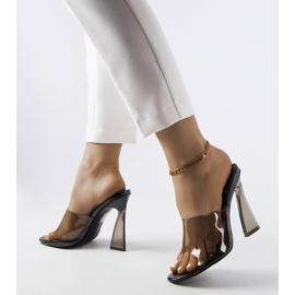 Chanclas negras transparentes de Clichy negro 1 Chanclas negras transparentes de Clichy negro 1