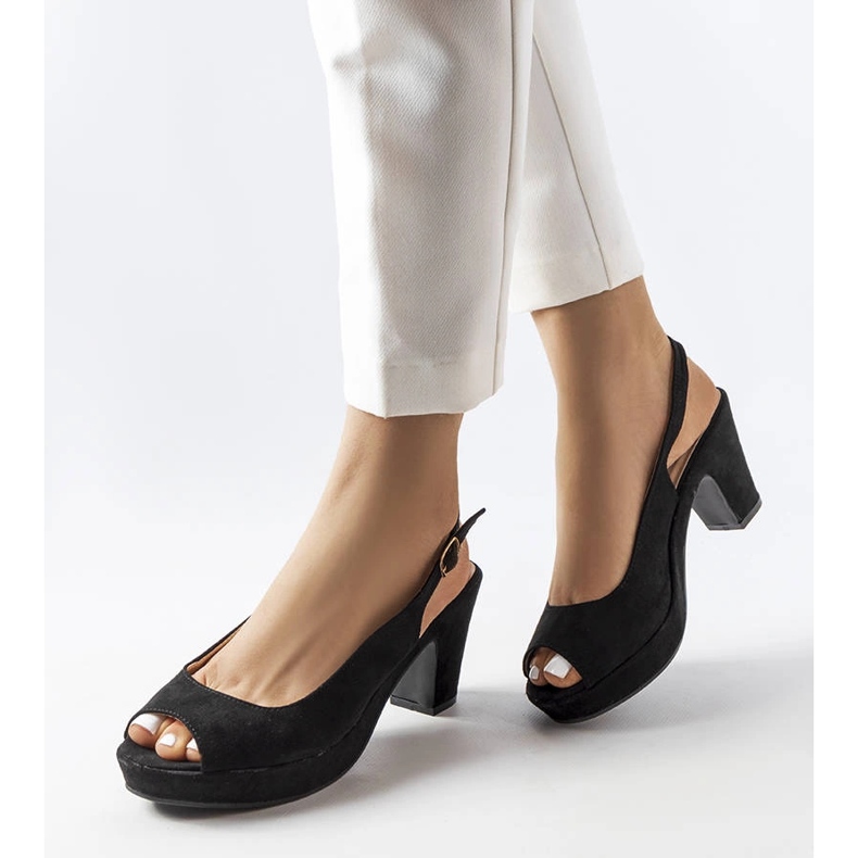 Sandalias de bloque negras de Dionne. negro 1