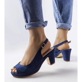 Sandalias de bloque azul marino de Dionne 1