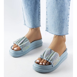 Deslizadores azules con circonitas cúbicas de Franet 1