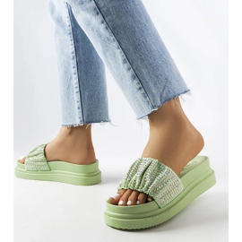 Sandalias verdes con circonitas de Franet 1 Sandalias verdes con circonitas de Franet 1