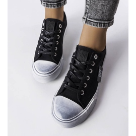 Deportivas negras con abrasiones Big Star JJ274354 negro 2