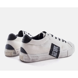 Deportivas blancas con abrasiones Big Star JJ174248 blanco 2