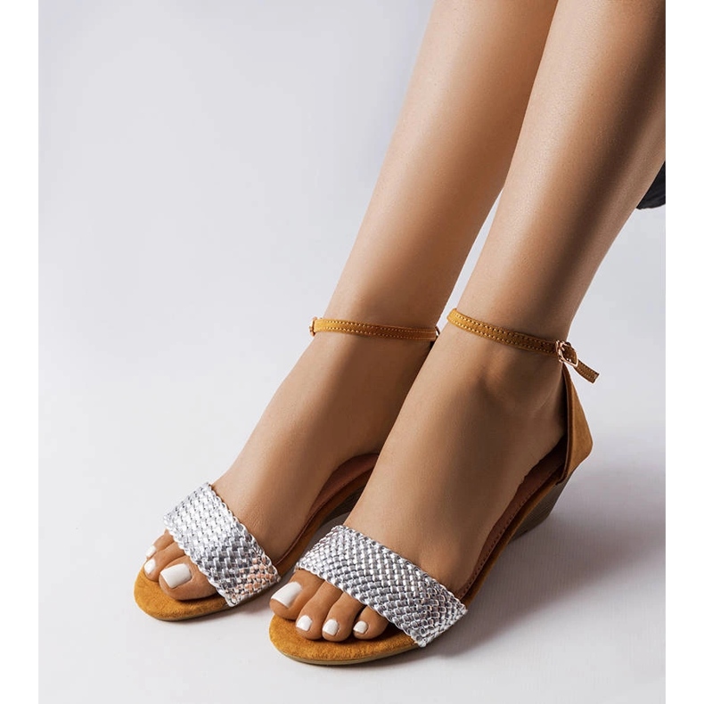 Sandalias cuña veltri plata 1 Sandalias cuña veltri plata 1