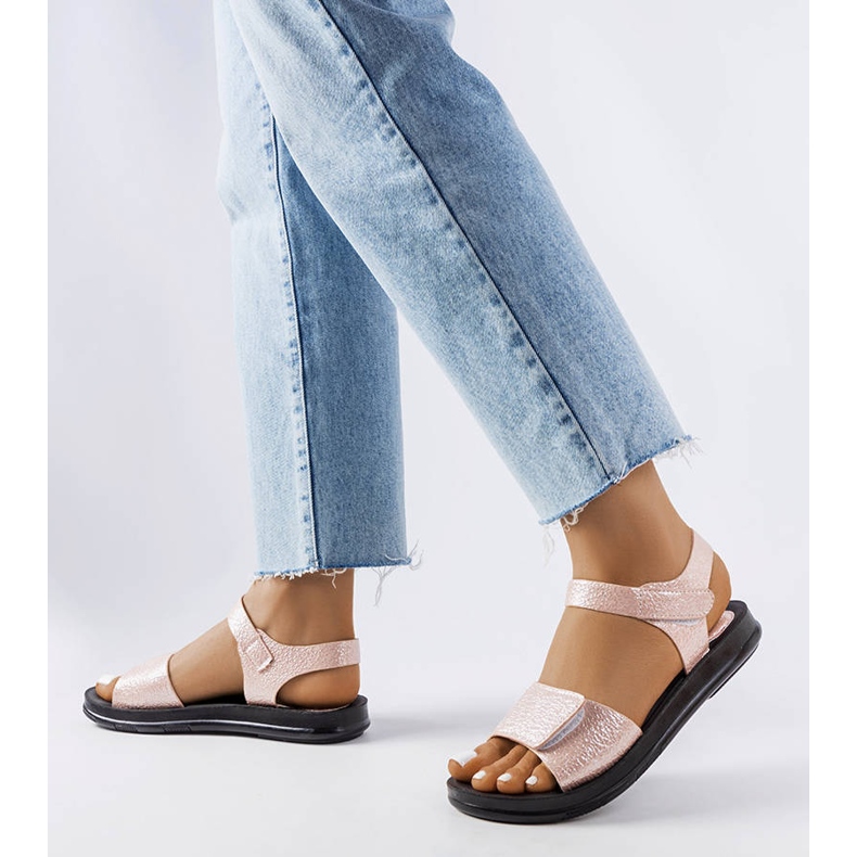 Sandalias rosas con parte superior decorativa de Phillip rosado 1