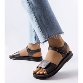Sandalias negras con parte superior decorativa de Phillip negro 1