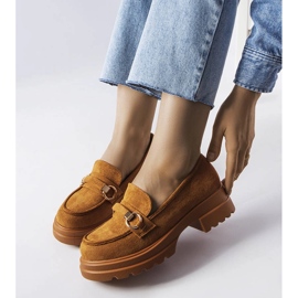 Mocasines marrones con suela gruesa de Artista marrón 1